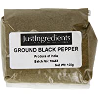 Los mejores  - JustIngredients Essential Pimienta Negra (Molida) - 5 Paquetes de 100 gr - Total: 500 gr